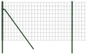 Cerca de malha de arame 0,8x25 m aço galvanizado verde