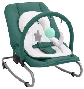 vidaXL Baloiço de bebé aço verde