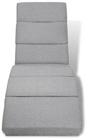 Espreguiçadeira Chaise Longue poltrona London 186 x 55 x 89 cm em Tecido Cinza