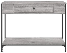 Mesa consola 100x34,5x75cm derivados de madeira cinzento sonoma