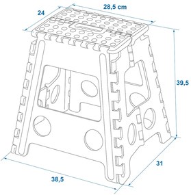 ProPlus Banco dobrável para caravanas/campismo 39,5 cm 770826