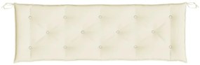 Almofadão p/ banco de jardim 150x50x7 cm tecido oxford creme