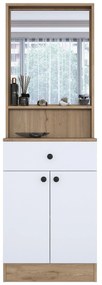 Cabide P6 – Nogueira/Branco – 60x182,8x35,5 cm