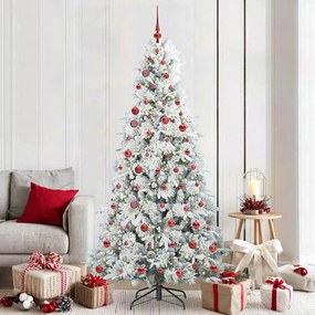 vidaXL Árvore de Natal Articulada Artificial Branco 210 cm PE e PVC