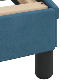 Estrutura de cama c/ luzes LED 90x190 cm veludo azul