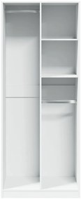 Roupeiro 80x50x200 cm derivados de madeira branco