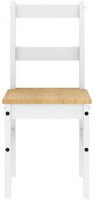 Cadeiras de jantar 2 pcs Panama 40x46x90 cm pinho maciço branco