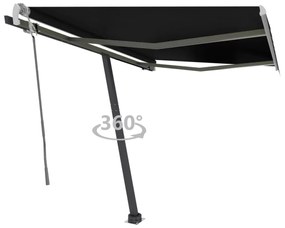 vidaXL Toldo retrátil manual independente 300x250 cm antracite