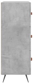 Cómoda 69,5x34x90 cm derivados de madeira cinzento cimento