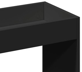 Armário alto 63x33x140 cm derivados de madeira preto