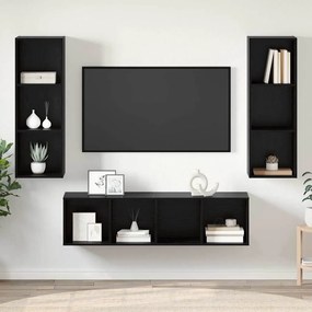 Conjunto de Estantes para TV 3 pcs Carvalho preto