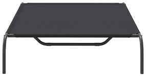 Cama para cães elevada 130x80x20cm tecido oxford e aço preto