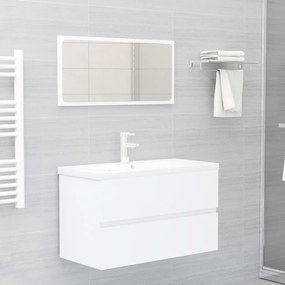 vidaXL Conjunto de móveis de casa de banho contraplacado branco