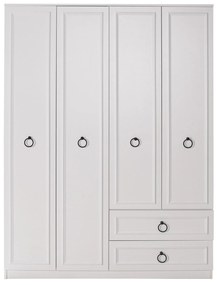 Roupeiro "Victoria Plus" – Branco – 140 x 185 x 52 cm – Design Moderno