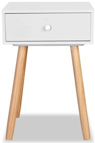 Mesas de cabeceira 2 pcs pinho maciço 40x30x61 cm branco