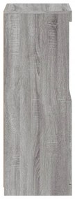 Aparador com luzes LED 41x37x100 cm cinzento sonoma