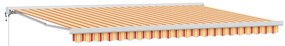 Toldo Retrátil Automático Amarelo e Laranja 500 x 300 cm