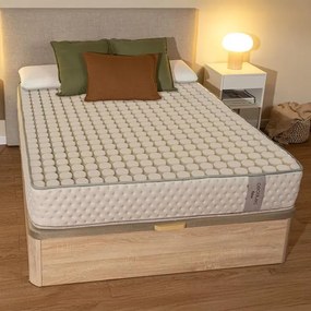 Colchão Flow 6790 Hybrid 150x190 com 7 zonas de firmeza diferentes com estrutura de molas box firme e leve