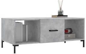 Mesa de centro 102x50x40 cm madeira processada cinza cimento