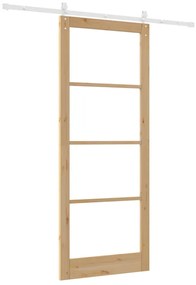 Conjunto de Porta Deslizante vidaXL com Kit de Hardware 93x232 cm Made