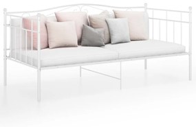 Sofá-cama 90x200 cm metal branco