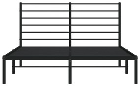 Estrutura de cama com cabeceira 140x200 cm metal preto