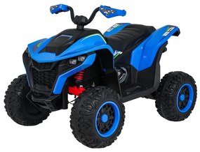 Moto 4 elétrica para crianças 12V 4x4 Fast Wheel, Controle remoto, Rodas Espuma EVA, assento couro ecológico Azul