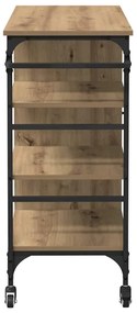 Carrinho de Cozinha Carvalho Artesanal 87,5x38,5x84,5 cm Madeira Deriv