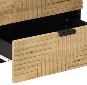 Mesa de cabeceira 50x33x60 cm madeira de mangueira maciça