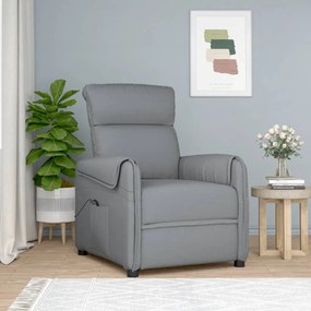 vidaXL Poltrona reclinável elétrica tecido cinzento-claro