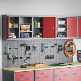 Conjunto de gabinete e painel de ferramentas de 4 peças montado na par