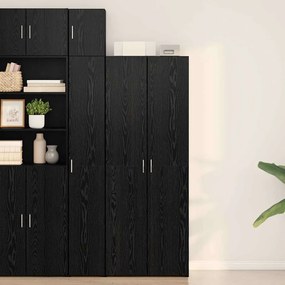 vidaXL Highboard Carvalho Preto 70x42.5x185 cm Madeira Engenharia
