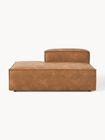 Módulo chaise longue em pele Lennon
