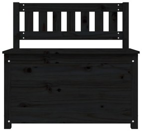 Banco 80x41x77 cm madeira de pinho maciça preto