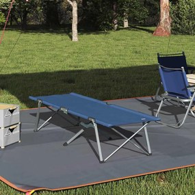 vidaXL Cama de Camping Dobrável Azul 194 x 62.5 x 42.5 cm Oxford e Aço