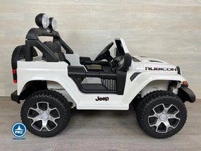 Carro eletrico crianças Jeep Wrangler Rubicon MP4 12V 2.4G Branco