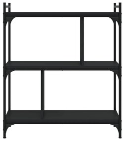 Estante c/ 3 prateleiras 76x32x88 cm derivados madeira preto