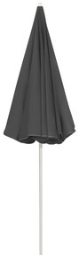 Guarda-sol de praia 240 cm antracite