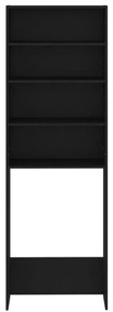 Armário para máquina de lavar roupa 64x24x190 cm preto