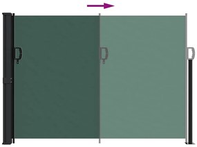 Toldo lateral retrátil 140x600 cm verde-escuro