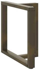 Pés de mesa de jantar em forma de T, 2 peças, preto, 80x35x(72-73) cm,