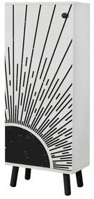 Sapateira Vegas – Branco/Preto – 50 cm x 135 cm x 38 cm