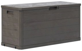 45687 vidaXL Caixa de arrumação para jardim 280 L castanho