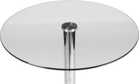 Mesa redonda de vidro transparente Ø60 x 105 cm