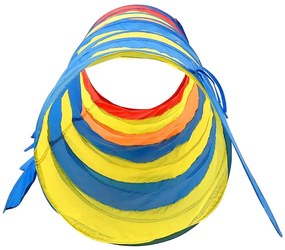 Túnel de brincar infantil + 250 bolas 245 cm poliéster multicor