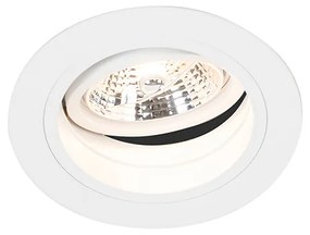 Foco embutido redondo branco ajustável - Chuck 70 Moderno