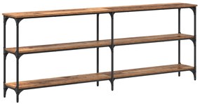 Mesa de Console Madeira Antiga 200x29x75 cm Engenharia