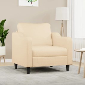 vidaXL Poltrona 60 cm tecido cor creme