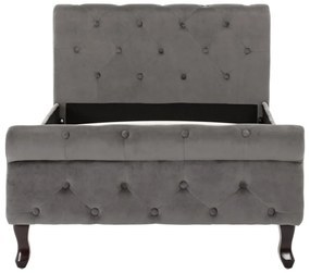 Estrutura de cama 90x200 cm veludo cinzento