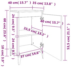 Mesas de cabeceira 2 pcs derivados de madeira cinza cimento